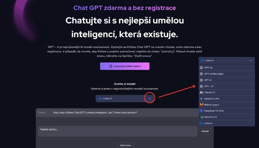 AI chat aplikace zdarma