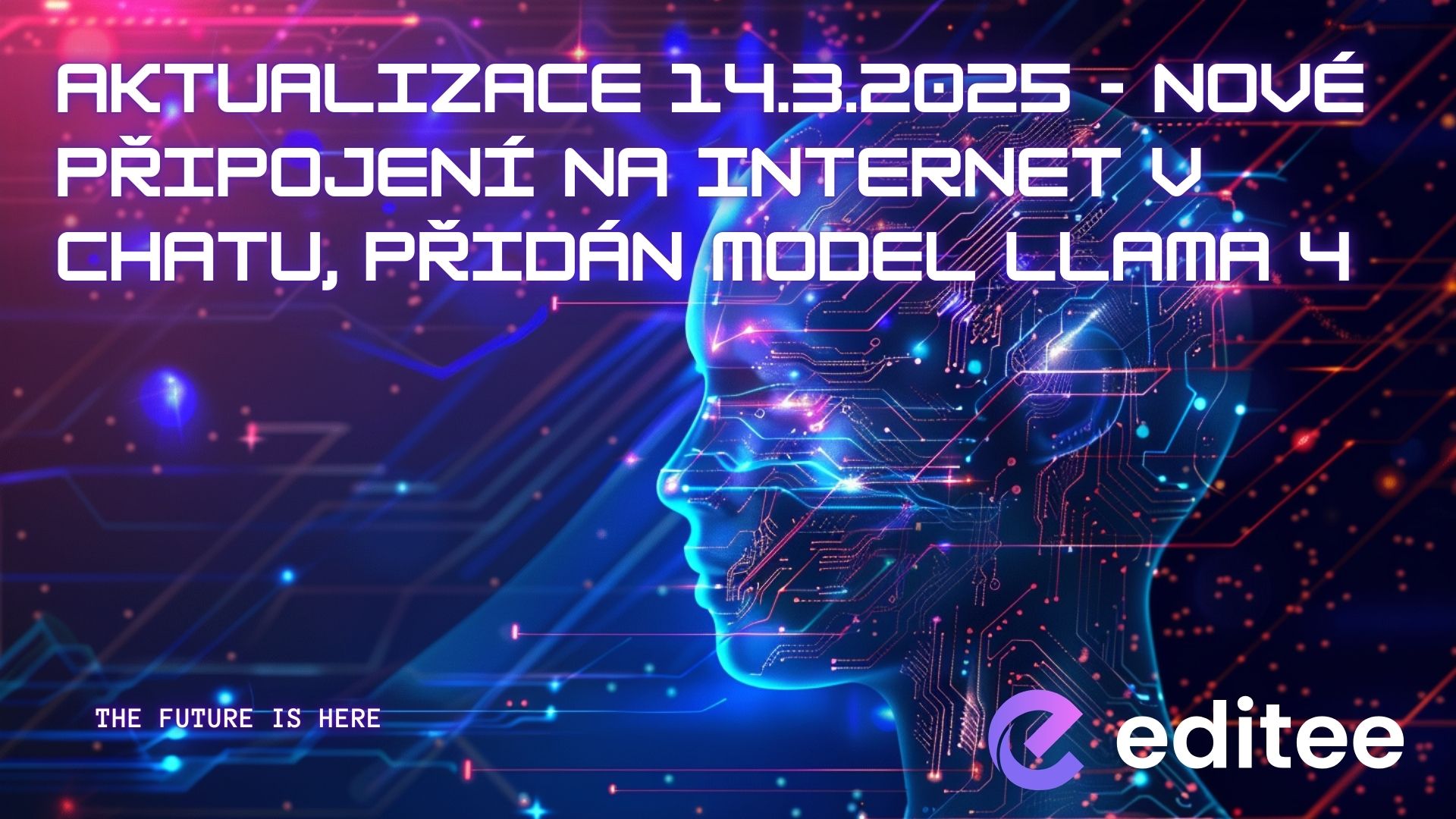 Aktualizace 13.4.2025 - Nové připojení na internet v chatu, přidán model Llama 4