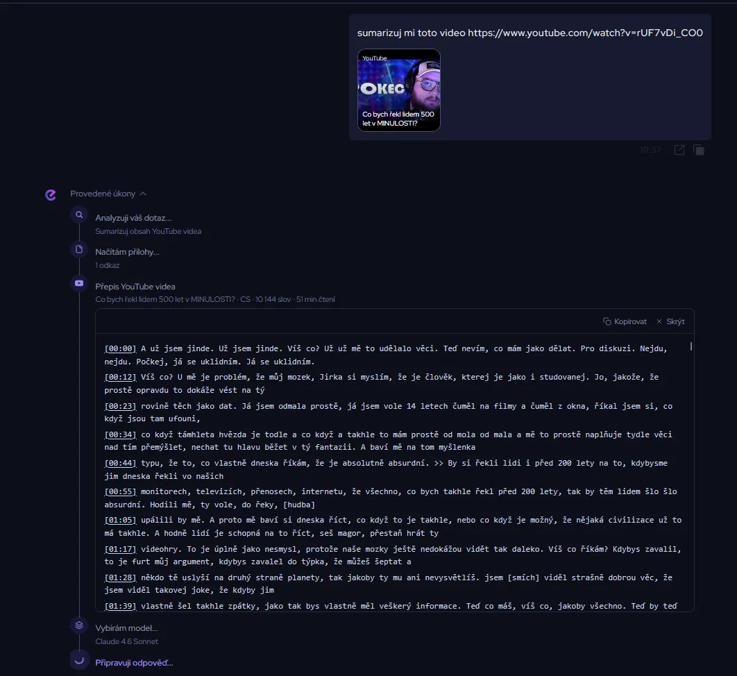 AI chat youtube