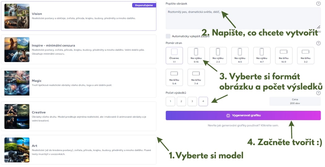 jak generovat AI obrázky