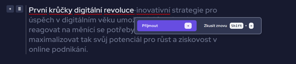 našeptávání dalšího obsahu pomocí umělé inteligence AI